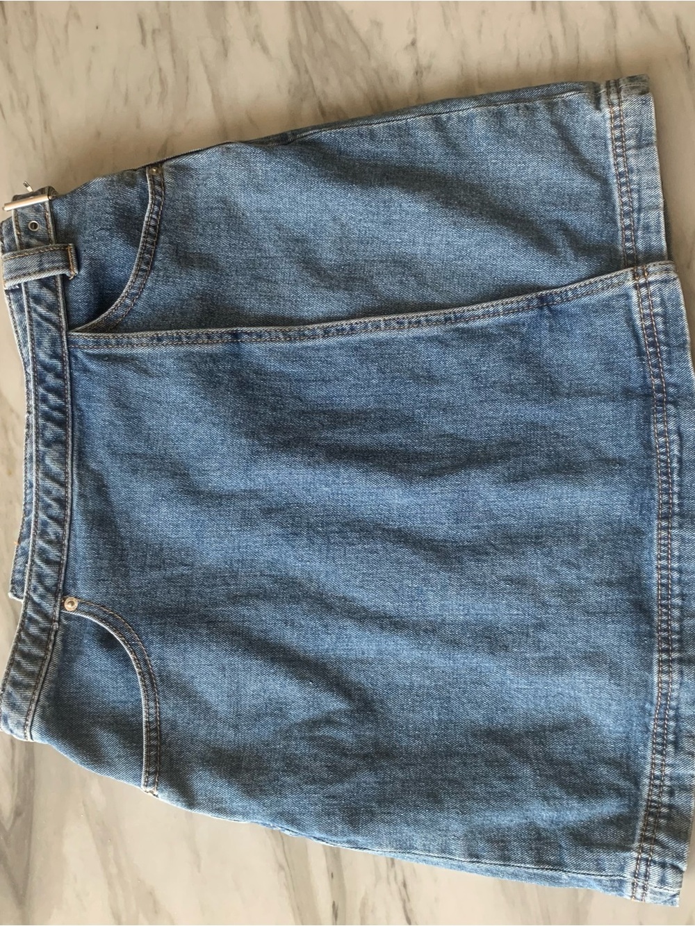 BDG Light Blue Denim Mini Skirt